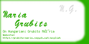 maria grubits business card